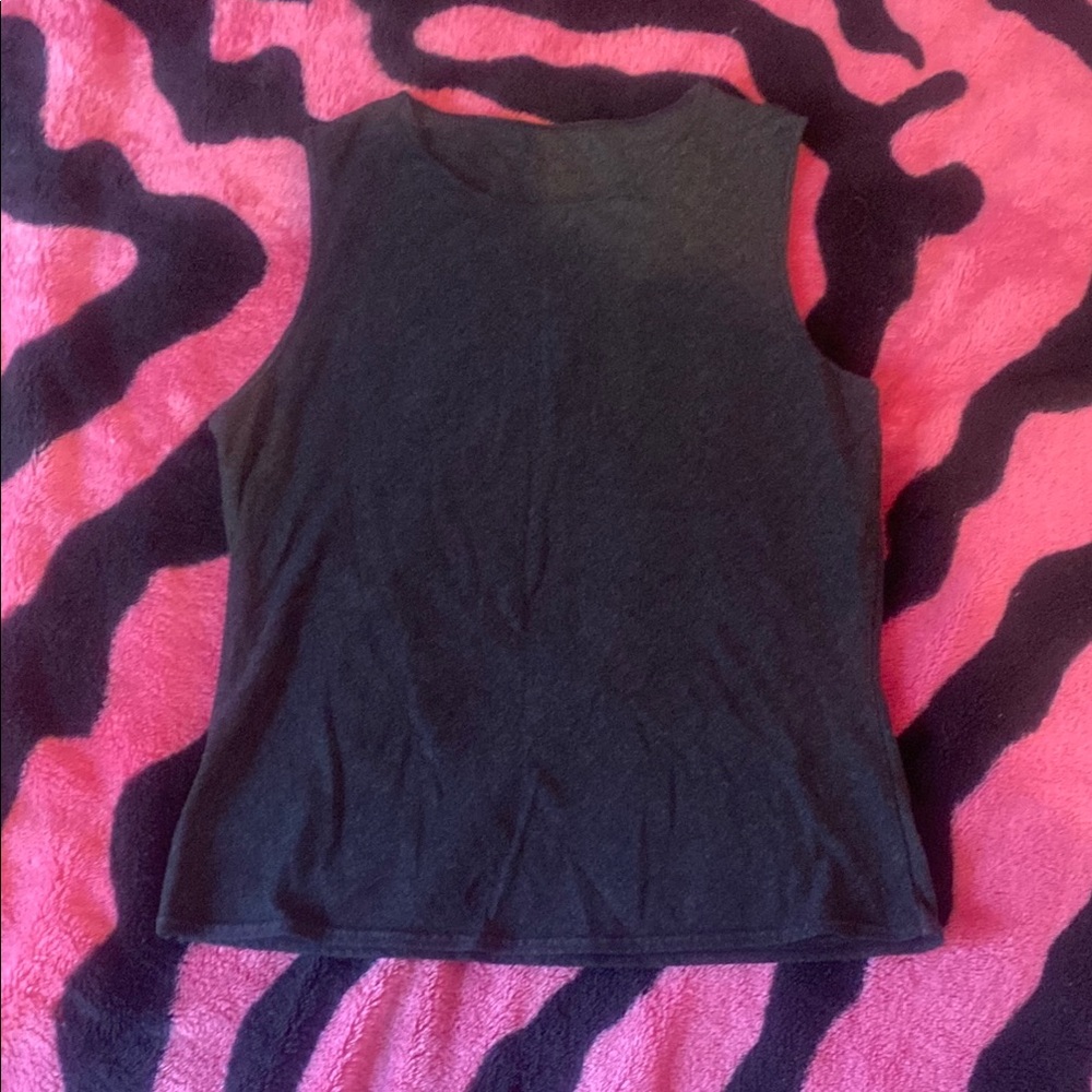 Black Muscle Tee Sleeveless Top